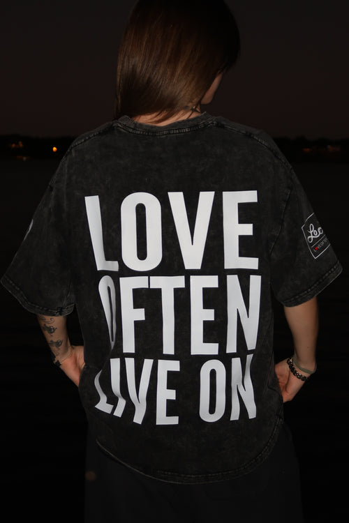 Love Often! Live On! T-Shirt - Black